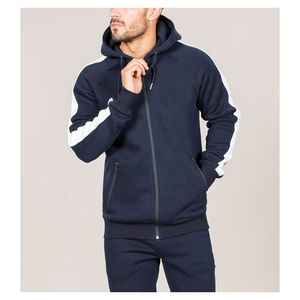 Ensemble de survêtement Y2K personnalisé pour hommes, léger, entièrement zippé, respirant, 100 % coton, avec logo brodé, tailles plus, vente en gros - Product Image 3