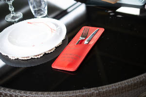 Elegante organizador de cubiertos de cuero, soporte para vajilla para uso en hoteles y restaurantes, - Product Image 6