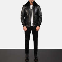 Veste en cuir de mouton classique pour hommes Style d'hiver avec doublure intérieure douce Vêtements d'extérieur durables et élégants