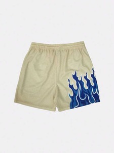 Pantalones cortos de cintura con cordón impreso por sublimación de la mejor calidad para hombres personalizables con patrón sólido de logotipo propio hecho en Pakistán - Product Image 5