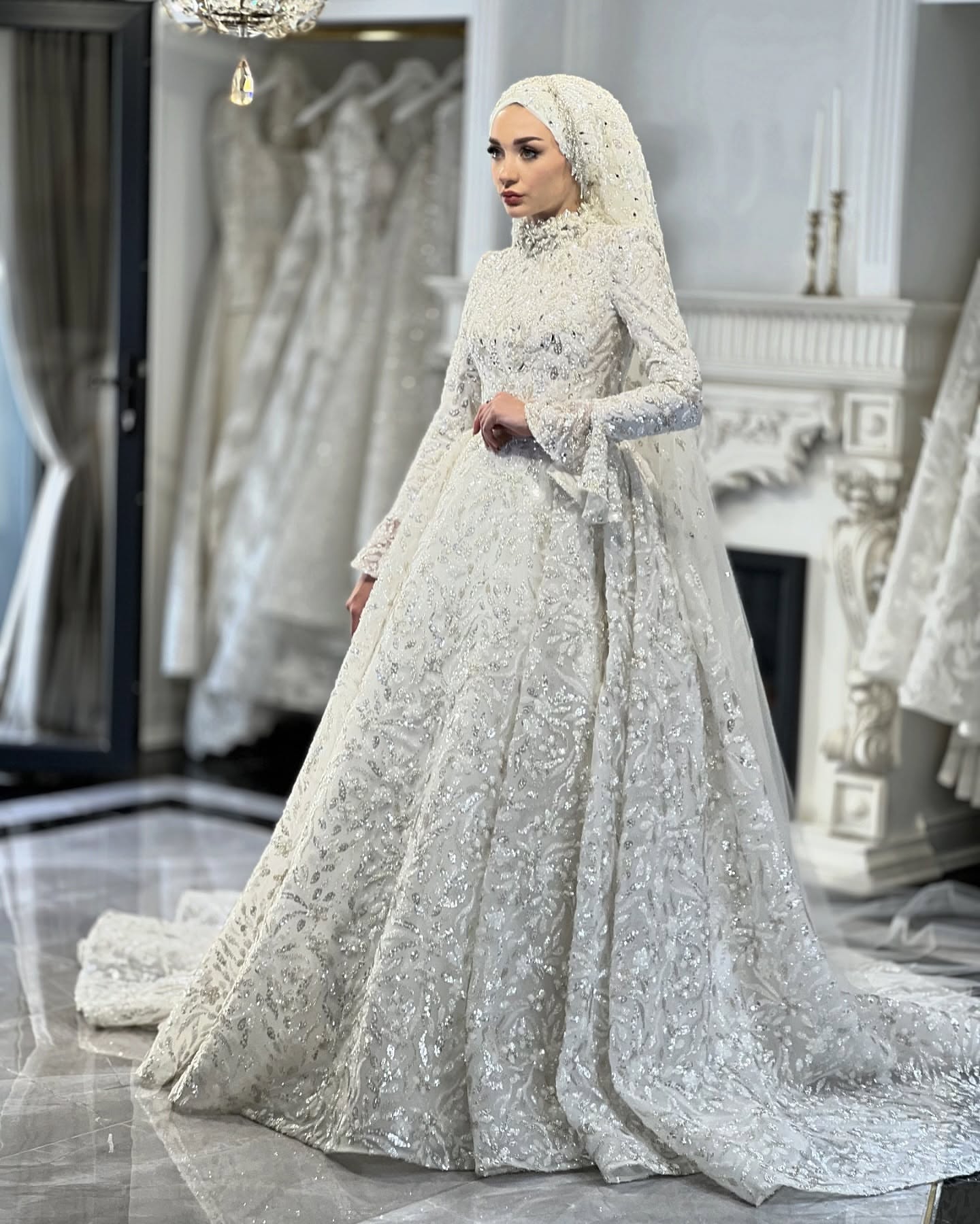Wedding Dress Turkish Hijab Evening Dresses Online Buy Gold Lace