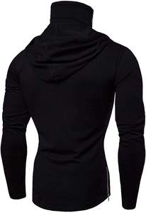 Sweat à capuche pour homme à motif uni, sweat à capuche d'automne, tissu tricoté, design d'impression personnalisé - Product Image 5