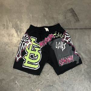 Short de basket-ball avec logo personnalisé OEM Summer Casual 5 pouces High Street Screen Printed Solid Pattern 100% Cotton - Product Image 5