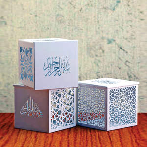 New Decorative Wholesale Bulk Jewelry <b>Box</b> Metal MDF Blue <b>Silver</b> White Colour Handmade Product for Almirah Decor - Product Image 6