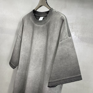 T-shirt vintage 100% coton pour hommes impression personnalisée t-shirt coupe ample grande taille avec classement des bords vente en gros - Product Image 3