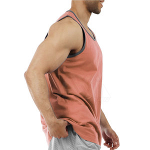 High Quality Breathable Eco-Friendly Men Tank Top Slim Fit Fitness Wear Low MOQ Customizable Polyester/Cotton Crew Neck - Product Image 6