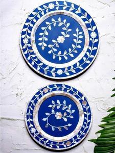 จานชาร์จฝังกระดูกไม้ดีไซน์ทรงกลมสำหรับโชว์ใต้จาน - Product Image 3