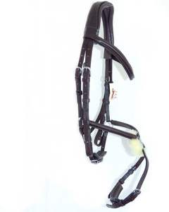 AQUA Glisten CRYSTAL BLING FREEFORM MonoCrown SHAPE CUT AWAY ANATOMIC BRIDLE - Product Image 4