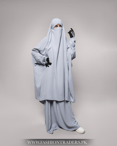 ชุด khimar ยาวโพลีเอสเตอร์ระบายอากาศได้ดีสำหรับผู้หญิงมุสลิมน้ำหนักเบา - Product Image 5