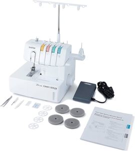เครื่องเย็บผ้า MERIT Sourcing Brothers รุ่น Coverstitch Serger 2340CV โครงโลหะแข็งแรง ความเร็ว 1100 ตะเข็บต่อนาที พร้อมอุปกรณ์ตัดเศษผ้า - Product Image 1