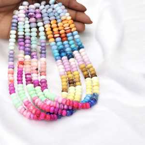 Hilo de cuentas Rondelle lisas de ópalo sombreado de Color arcoíris Natural, cuentas de piedras preciosas sueltas de 7mm a 10mm para suministro de joyería India - Product Image 6
