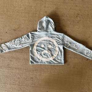 Men Fashion Hoodies <b>Hot</b> Selling Cotton Blended Zipper Crop Hoodies Made in Best Material Men Distress Embroidery Hoodies - Product Image 4