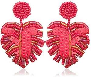 Pendientes de cuentas en forma de corazón hechos a mano de primera calidad, estilo colgante moderno y a la moda para mujer al mejor precio - Product Image 3