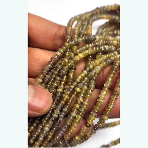 7 hilos de tanzanita Natural 5x3mm Rondelle cuentas lisas 463 Ct lote Iroc ventas 16 pulgadas de longitud collar de cuentas de piedras preciosas - Product Image 2