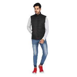 Haute qualité bulle bouffant gilet américain hommes hiver en plein air décontracté corps plus chaud sans manches veste fermeture éclair léger gilet - Product Image 5
