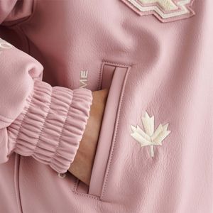 Chaqueta universitaria atlética unisex-Lana y cuero de alta calidad, perfecta para equipos deportivos y estilo cotidiano - Product Image 5