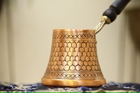 Cafetière turque en cuivre, cafetière grecque, arménienne, arabe, cuisinière, la plus épaisse, solide, martelée, gravée, grande capacité, thermique