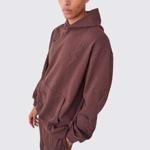 Survêtements de jogging imprimés solides pour hommes, logo personnalisé, jogging à cordon, ensemble de survêtements 2 pièces pour hommes - Product Image 3