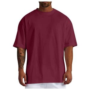 Camiseta de calle de gran tamaño personalizada para hombre, camisetas gruesas de Algodón 100% con hombros caídos, camiseta de talla grande de 250GSM para hombre - Product Image 5