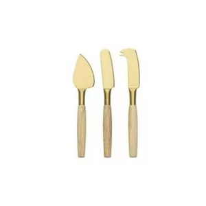 Juego de cuchillos para queso pulido plateado, esparcidor de queso plano con mango de resina verde para utensilios de cocina - Product Image 6