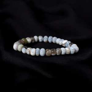 Boulder Opale Perlé Bracelet 8mm Lisse Pierres Précieuses Perles Rondes Stretch Bijoux pour Femmes Boho À La Mode Style Cadeau En Gros - Product Image 6