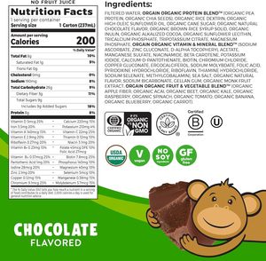 Orgain Organic Kids Nutritional Vegan <b>Protein</b> Shake, Chocolate 8 Fl Oz (12 Pack) - Product Image 2
