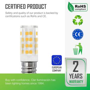 CLAR-piccola lampadina a LED 3W 4W 230V 3000K, per cappa o frigorifero, illuminazione della cucina ad alta efficienza energetica - Product Image 3