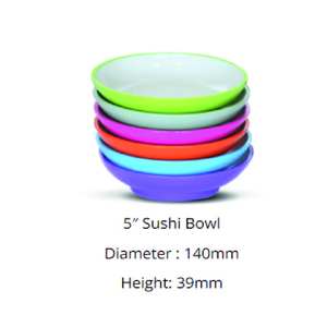 Bol d'assiette à sushi élégant de 5 pouces personnalisable avec son propre logo plat de service japonais en mélamine durable prêt à être expédié industriel OEM ODM - Product Image 2