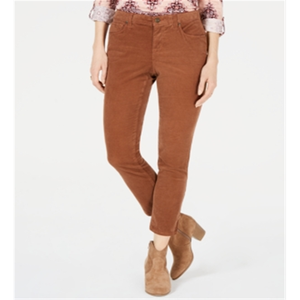 Pantaloni Cargo in Velluto a Coste Marrone da Donna Style & Co, Taglia 12, Traspiranti, con Controllo Pancia, Decorazione a Bottoni e Fantasia Mimetica - Product Image 1