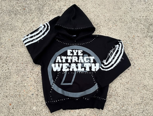 Sudadera con Capucha de Algodón Ecológico de Alta Calidad al por Mayor, con Bordado Desgastado, 370 GSM, Corte Holgado, Personalizable, para Hombre, Nueva Temporada de Invierno - Product Image 3