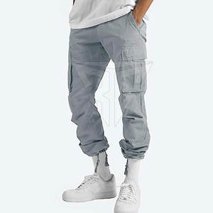 Pantalon cargo pour hommes à la mode coupe ajustée et confortable Style décontracté personnalisable taille moyenne motif droit léger et élégant - Product Image 5