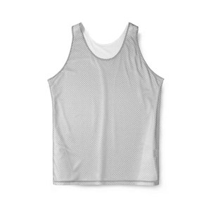 Maillot de basket réversible personnalisé pour homme, col en V, sans manches, respirant, débardeur de sport, couleur unie vert et blanc - Product Image 5