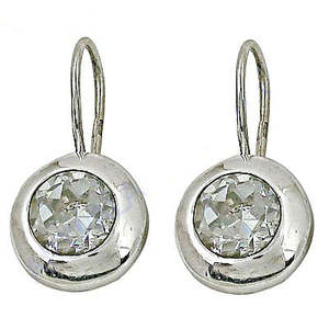Pendientes de Aro de Plata 925 con Circonita Cúbica para Mujer, Diseño Geométrico de Corona, Estilo Religioso Clásico para Regalo - Product Image 2