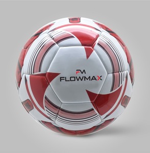 Ballon de football Flowmax Offre Spéciale à collage thermique 32 panneaux Ballon de football PU de compétition rouge et blanc 2025 - Product Image 1