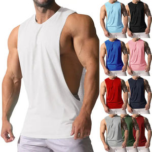Haute qualité été athlétique sans manches débardeur hommes séchage rapide coupe ample Spandex matériel impression Fitness entraînement musculation - Product Image 1