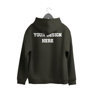 Sweat-shirt à capuche unisexe en coton 100% tricoté, 360g, respirant, séchage rapide, uni, pour un usage quotidien décontracté, grande taille, vêtements de printemps pour hommes - Product Image 3