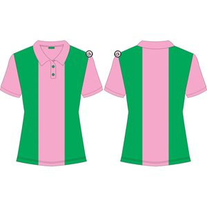 Alpha | Kapa | Polo de la fraternité Alpha Meilleure qualité Imprimé personnalisé Design Femmes Casual Summer Women Polo Shirts - Product Image 3