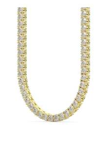 Collier Tennis en Argent 925 avec Diamant de Laboratoire de 7 mm en Or 14 carats, Bijoux Hip Hop à la Mode, Chaîne Tennis en Diamant CVD - Product Image 4