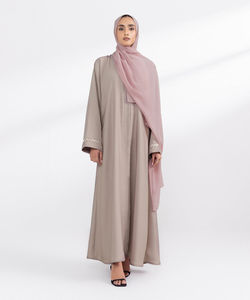 Dernière robe longue Abaya musulmane grande taille de haute qualité, unie, décontractée pour femmes, tenue traditionnelle de Dubaï, vêtements islamiques, kaftan, hijab - Product Image 1