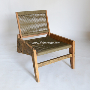 Silla Plegable Moderna Sembah de Teca con Estructura de Hierro para Sala de Estar y Uso en Hoteles - Diseño Ecológico - Product Image 3