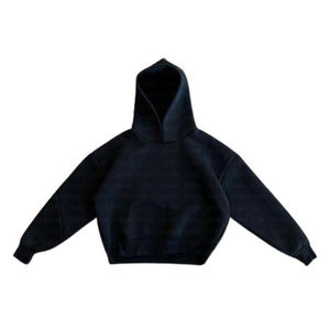 400Gsm Cotton Blank <b>Plain</b> Luxury Cropped <b>Hoodie</b> Pullover OEM Custom Oversize Streetwear Heavyweight for <b>Men</b> <b>Hoodie</b> Sweatshirts - Product Image 3