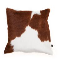 Taies d'oreiller en cuir de vache marron et blanc, housses de coussins décoratifs 16x16 | Housses de coussin de vache de décoration intérieure | Ensemble de canapé