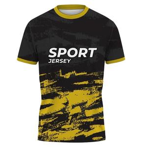 Conjunto de Camiseta de Fútbol Unisex de Alta Calidad, 100% Poliéster, Color Degradado, Logotipo Personalizado, Cuello en V, Absorbe el Sudor - Product Image 6