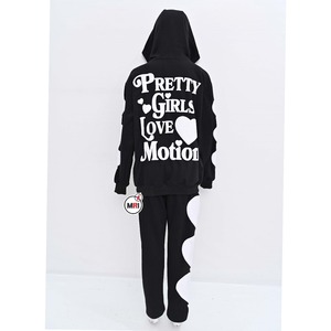 Ensemble deux pièces à capuche imprimé en 3D personnalisé Sweat à capuche et pantalon pour femmes Ensemble deux pièces d'entraînement de jogging pleine longueur - Product Image 4