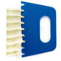 PLOMA Ensemble de 4 grattoirs multi-usages en plastique texturé coloré de 13 cm, 4 motifs pour la peinture, l'argile et les arts texturés pour enfants
