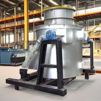 Four à creuset en métal à gaz de capacité de 200 kg Fusion de ferraille de zinc Inclinaison hydraulique Prix raisonnable y compris la pompe 380v