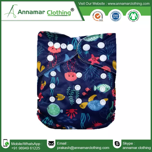 Couche-culotte unisexe en coton biologique pour bébé, ajustable, extra doux, de fabricant indien, à bon prix - Product Image 6