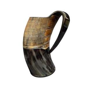 100% Original Design Classique Naturel Sculpté Agate Viking Corne À Boire Tasse Poli Inde Bière Chope Sublimation DIY Prêt - Product Image 5