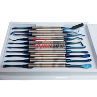 Produk laris Kit lift Molt periostex gigi halus lapis Plasma Titanium biru instrumen bedah Set gigi implan