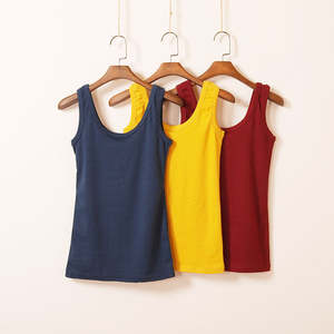 Camiseta sin mangas corta de punto para mujer 100% algodón Spandex personalizable ecológico transpirable de alta calidad - Product Image 3